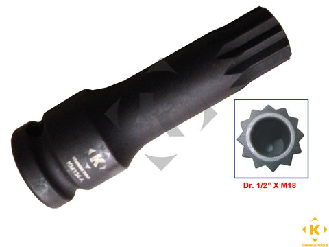 VW Audi Wheel Hub Bolt XZN Socket 12-Point 18mm