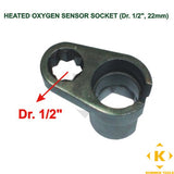 Heated Oxygen Sensor Socket (1/2" Drive, 22mm) Benz, Ford, BMW, Toyota, Nissan