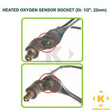 Heated Oxygen Sensor Socket (1/2" Drive, 22mm) Benz, Ford, BMW, Toyota, Nissan