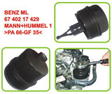 Mercedes Benz Oil Filter Socket Cap Wrench 14 flats 84mm