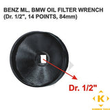 Mercedes Benz Oil Filter Socket Cap Wrench 14 flats 84mm